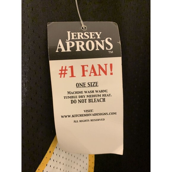 Jersey Aprons By Kitchen Diva Designs Adult Apron NFL Pittsburg Steelers #1 - Picture 7 of 12